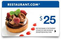 $25 Restaurant.com Gift Card